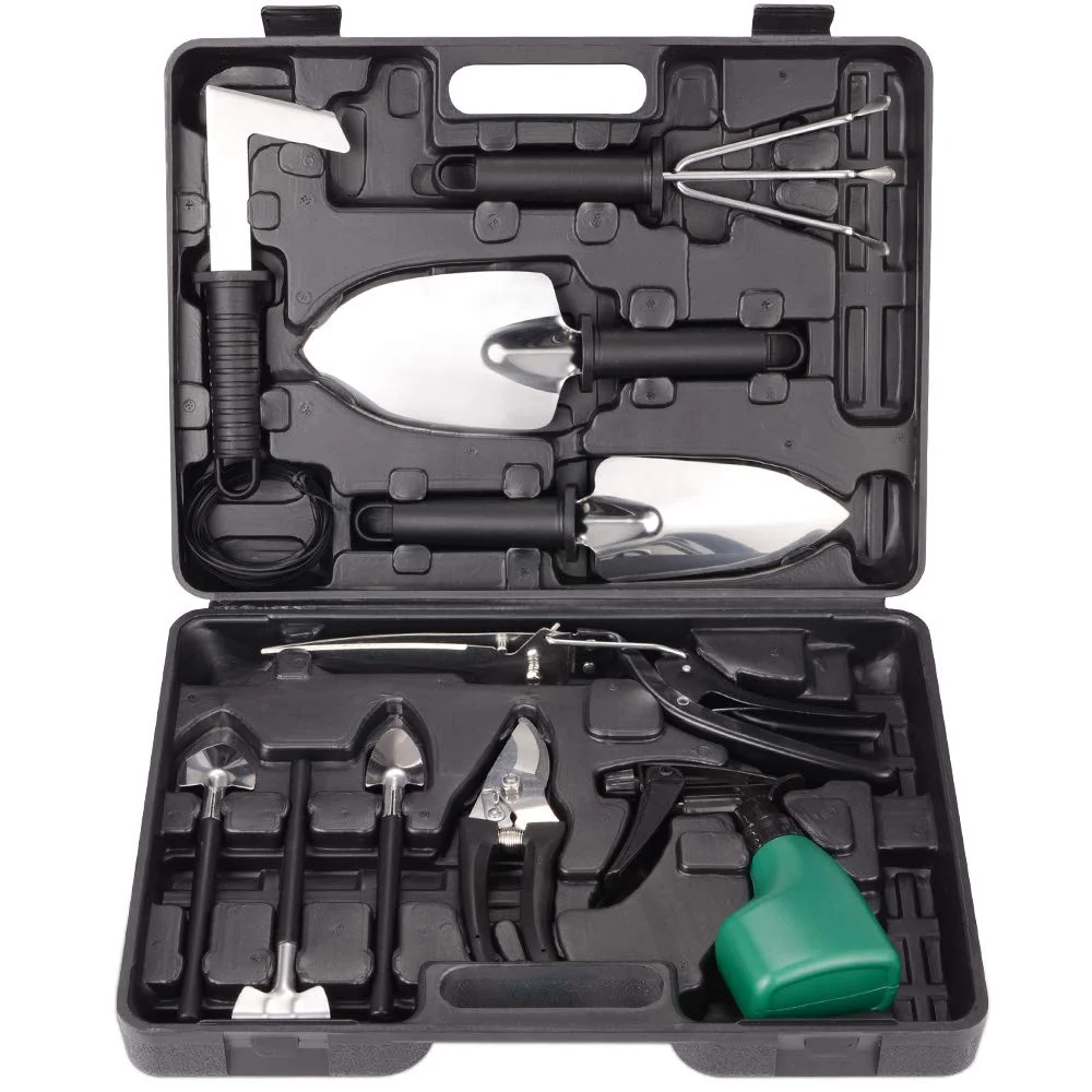 12 PIECE - STAINLESS STEEL GARDEN HAND TOOL KIT FOR $14.97