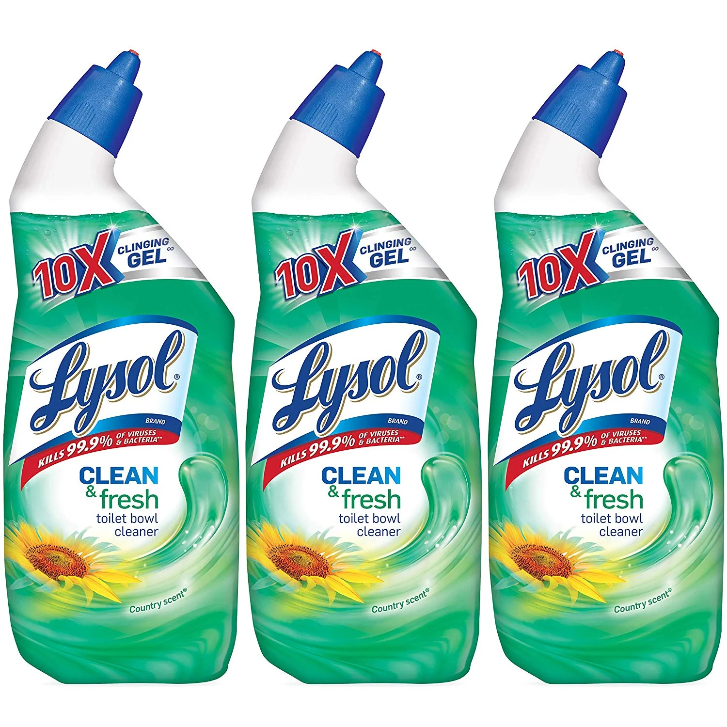 PACK OF 3 - LYSOL POWER &amp; FRESH TOILET BOWL CLEANER, COUNTRY SCENT, 72 FL. OZ FOR $6.64