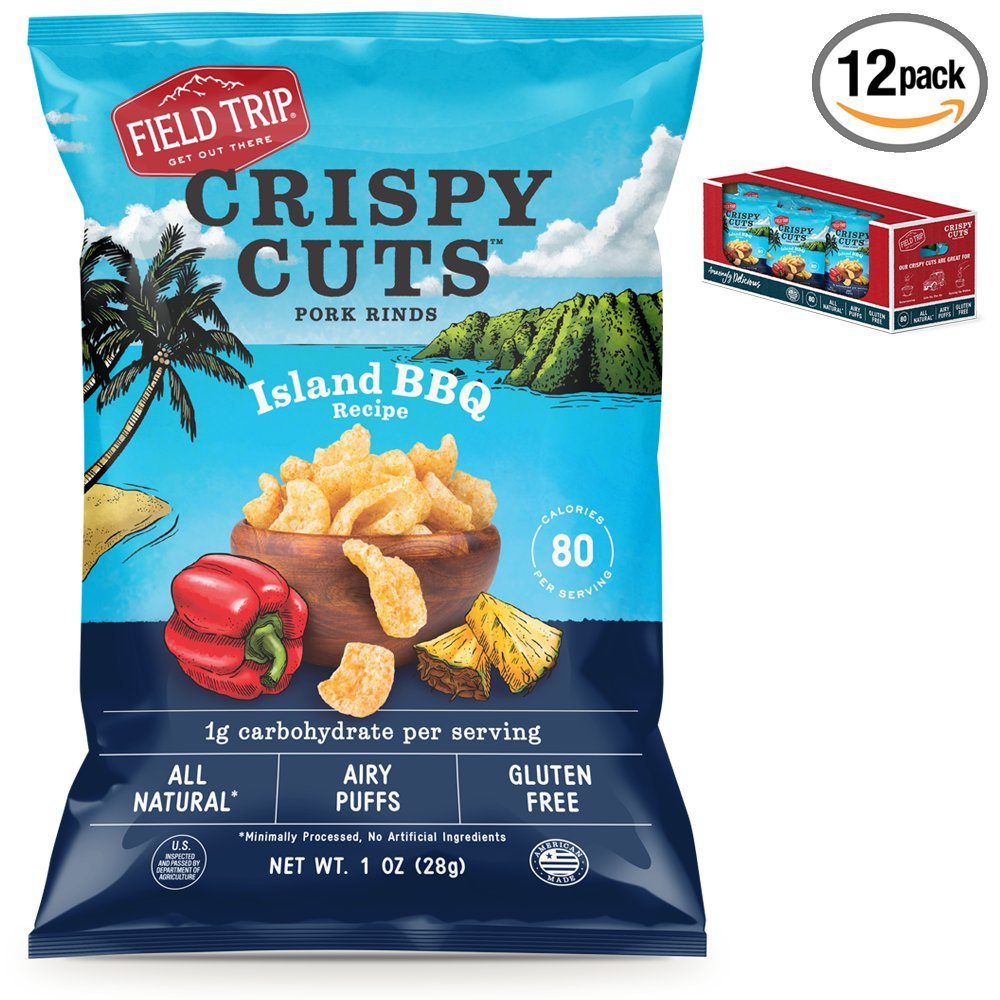 12 PACK - FIELD TRIP KETO DIET FRIENDLY, LOW CARB, ISLAND BBQ PORK RINDS FOR $9.34