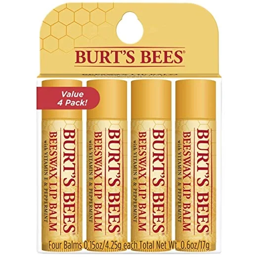 PACK OF 4 - BURT’S BEES 100% NATURAL MOISTURIZING LIP BALM FOR $8.10