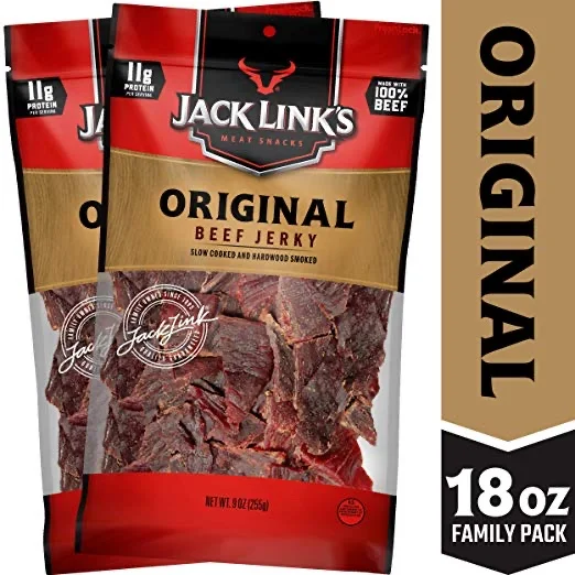 2 PACK - JACK LINK’S BEEF JERKY, 9OZ BAGS FOR $16.14