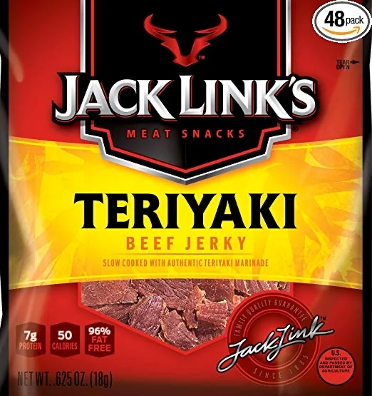 48 PACKS - JACK LINK’S MEAT SNACKS BEEF JERKY, TERIYAKI FOR $45.17