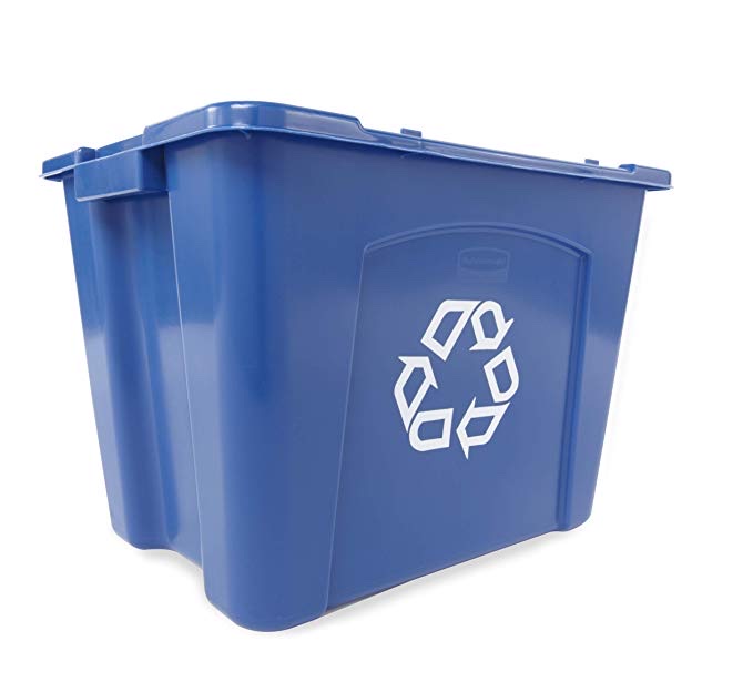 14-GALLON RUBBERMAID COMMERCIAL STACKABLE RECYCLING BIN FOR $13.47