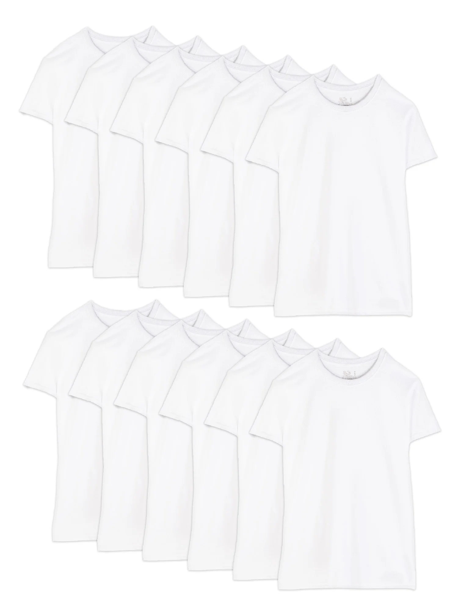 12 PACK - FRUIT OF THE LOOM MENS DUAL DEFENSE WHITE CREW T-SHIRTS FOR $9.49