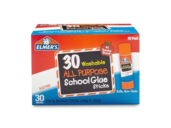 PACK OF 30 - ELMER’S ALL PURPOSE SCHOOL GLUE STICKS FOR $4.99