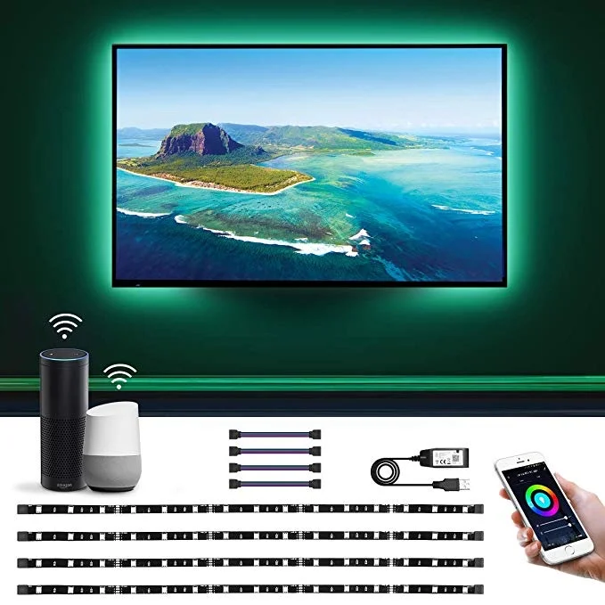 SMART WI-FI LED STRIP LIGHTS (WORKS WITH ALEXA, GOOGLE HOME) FOR $11.99
