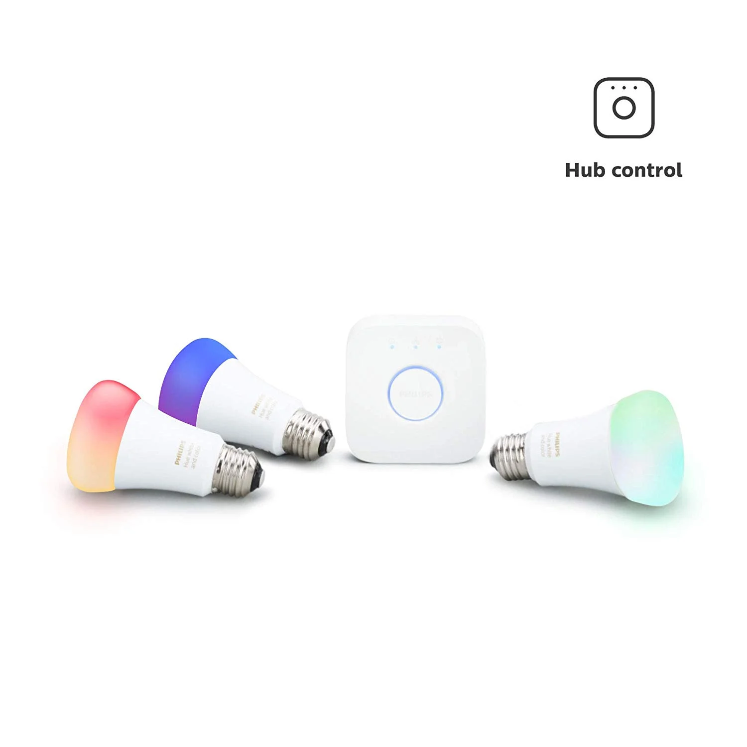PHILIPS HUE WHITE AND COLOR AMBIANCE LED SMART LIGHT BULB STARTER KIT FOR $99.99
