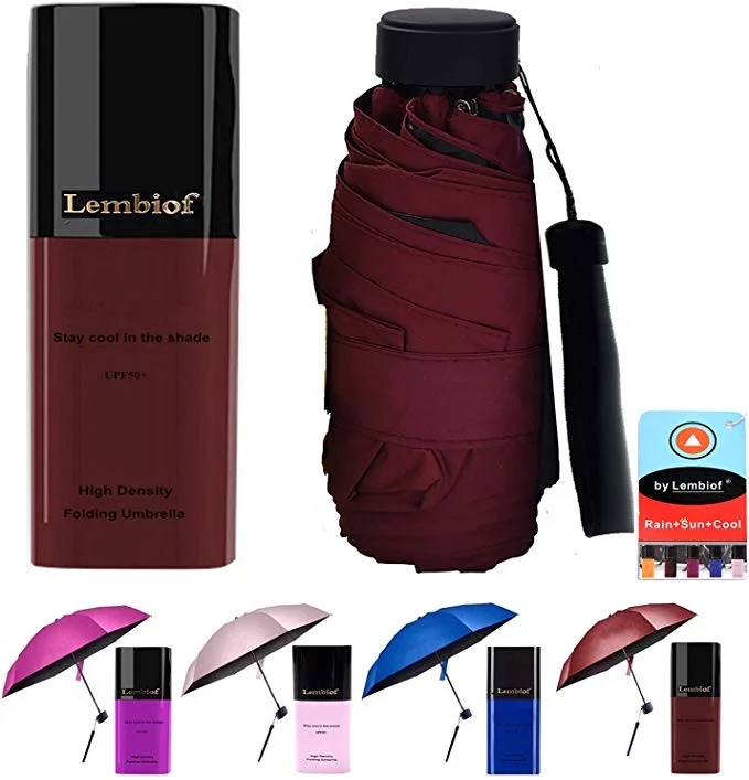COMPACT TRAVEL UMBRELLA + LIPSTICK CASE FOR $9.99
