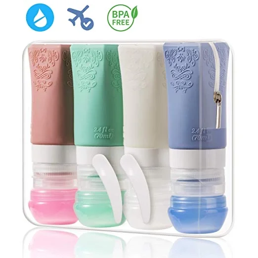 PACK OF 4 - TSA APPROVED PORTABLE TRAVEL BOTTLES FOR $5.99