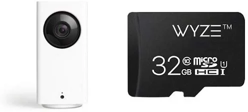WYZE CAM PAN 1080P PAN/TILT/ZOOM INDOOR SMART HOME CAMERA WITH WYZE 32GB MICRO SD CLASS 10 CARD FOR $37.98