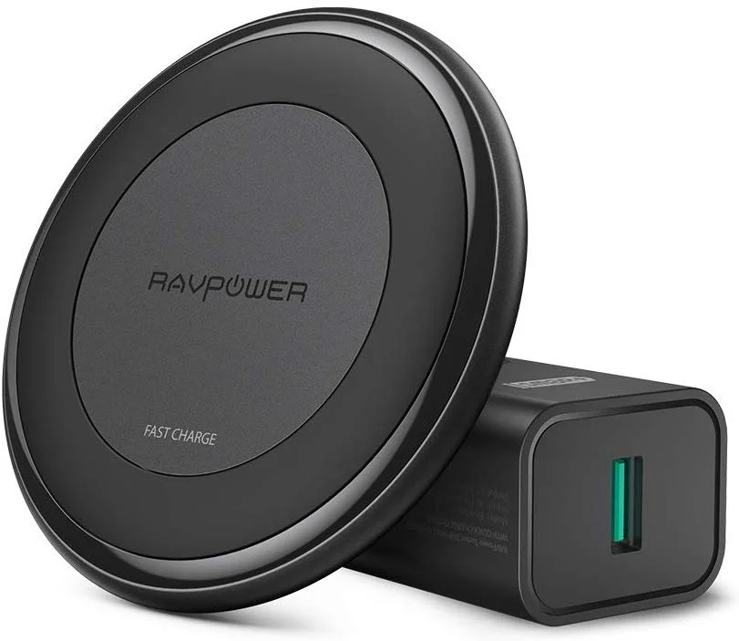 RAVPOWER FAST WIRELESS CHARGING PAD + WALL CHARGER PLUG FOR $14.99