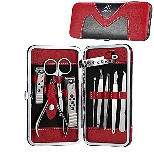 10-PIECE STAINLESS STEEL MANICURE / PEDICURE SET FOR $4.19