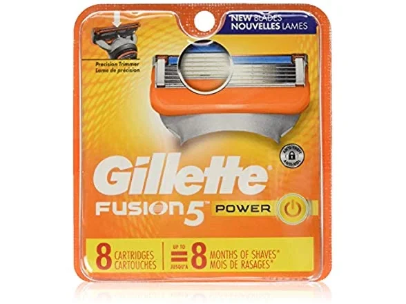 PACK OF 8 - GILLETTE FUSION POWER RAZOR REFILLS FOR $9.99