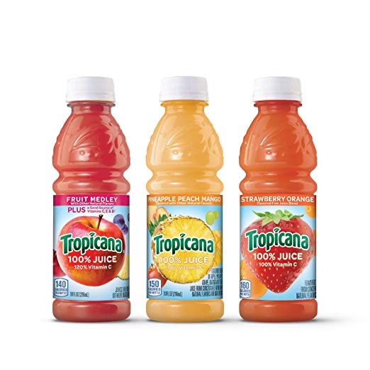 24 PACK OF TROPICANA 100% JUICE 3-FLAVOR FRUIT BLEND VARIETY PACK FOR $11.88