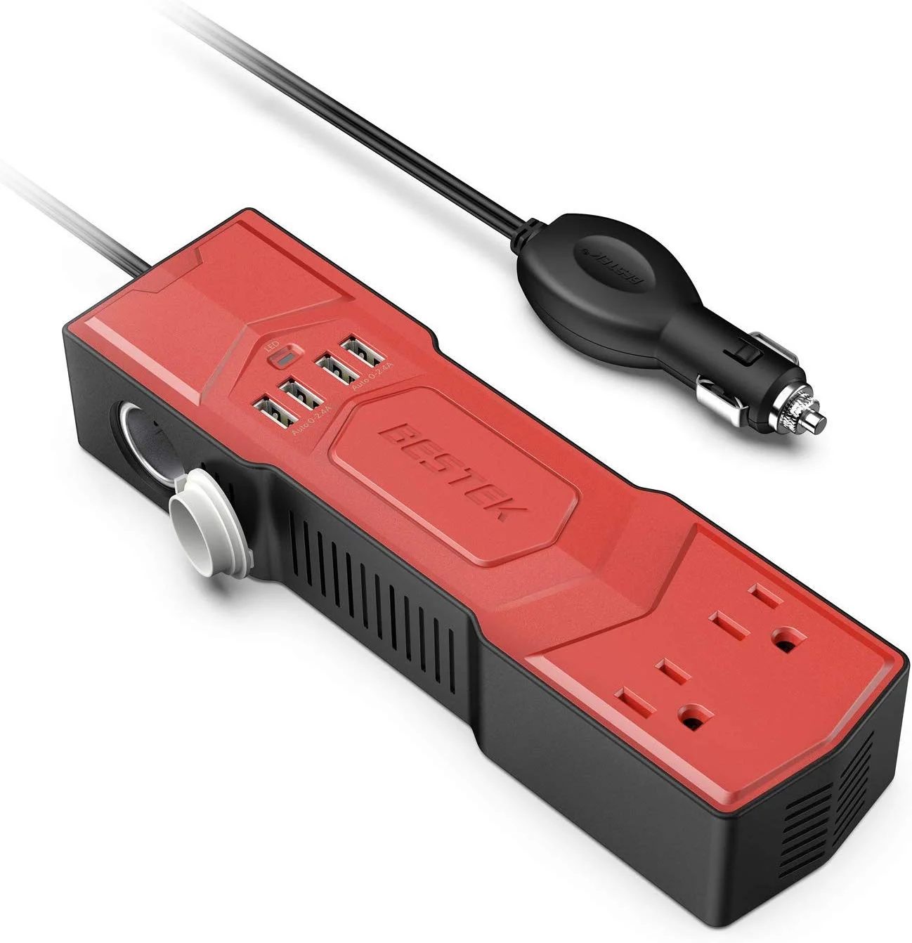  BESTEK 200W POWER INVERTER WITH CIGARETTE LIGHTER SOCKET FOR $17.24