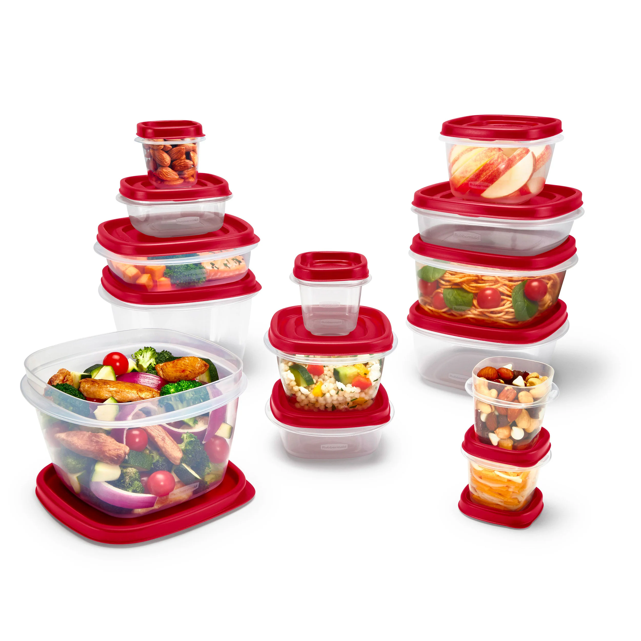 24 PIECE SET - RUBBERMAID EASY FIND VENTED LIDS FOOD STORAGE CONTAINERS FOR $6.99