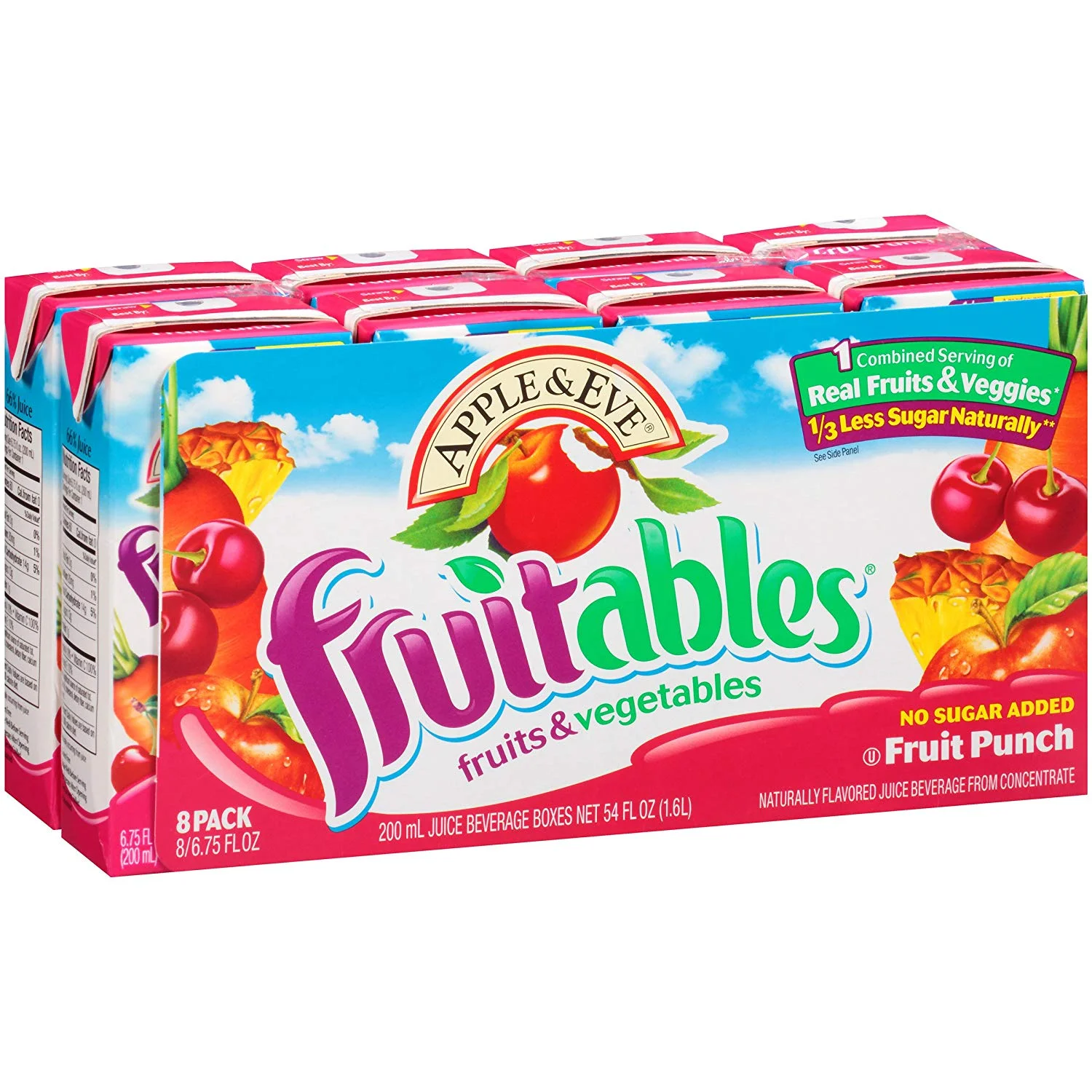 40 PACK - APPLE &amp; EVE FRUITABLES, FRUIT PUNCH 6.75 FLUID-OZ FOR $13.43