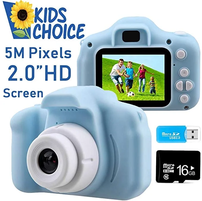 KIDS 2-INCH IPS SCREEN CAMERA WITH 16GB MEMORY CARD FOR $16.49