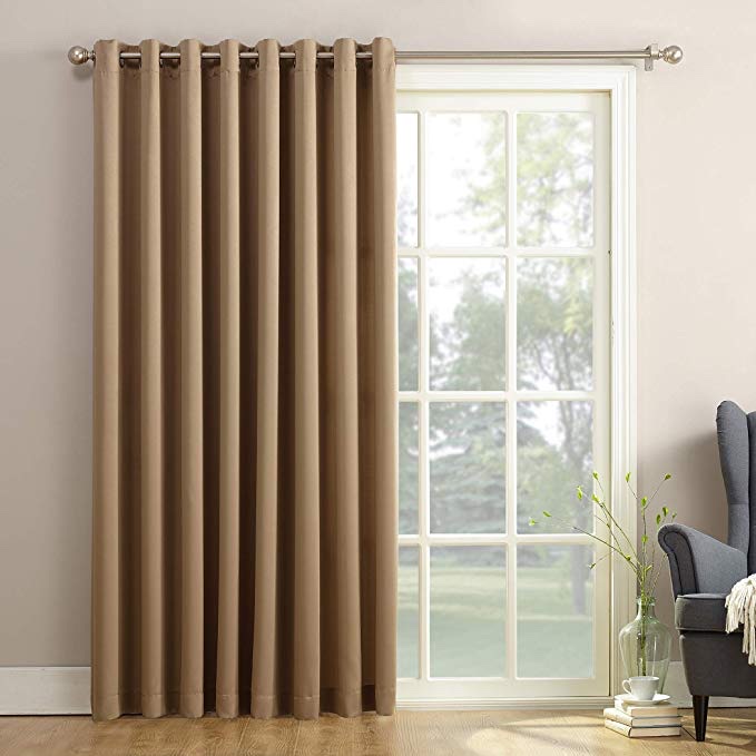 SUN ZERO BARROW EXTRA-WIDE ENERGY SLIDING PATIO DOOR CURTAIN PANEL WITH PULL WAND STARTING AT $8.69