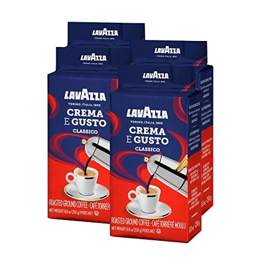 PACK OF 4 - LAVAZZA CREMA E GUSTO GROUND COFFEE BLEND, ESPRESSO DARK ROAST, 8.8-OUNCE BAGS FOR $9.91