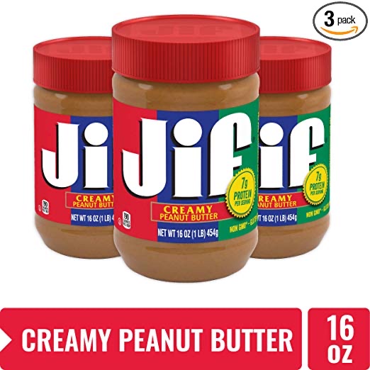 PACK OF 3 - JIF CREAMY PEANUT BUTTER, 16 OUNCE FOR $6.33