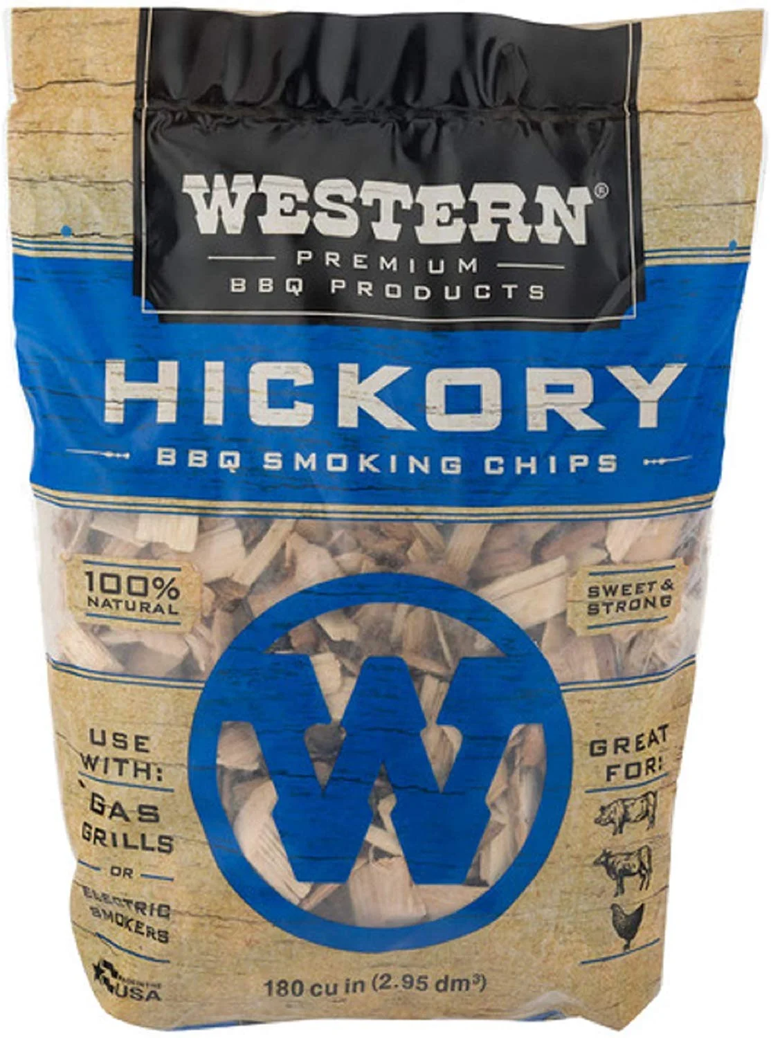 WESTERN PREMIUM BBQ PRODUCTS HICKORY BBQ SMOKING CHIPS FOR $1.88