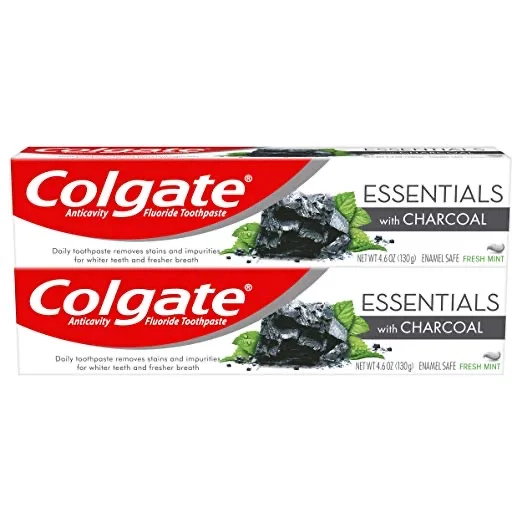 2 PACK - COLGATE ESSENTIALS CHARCOAL TEETH WHITENING TOOTHPASTE FOR $4.75