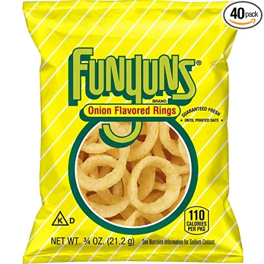 40 SNACK BAGS - FUNYUNS ONION FLAVORED RINGS FOR $9.66