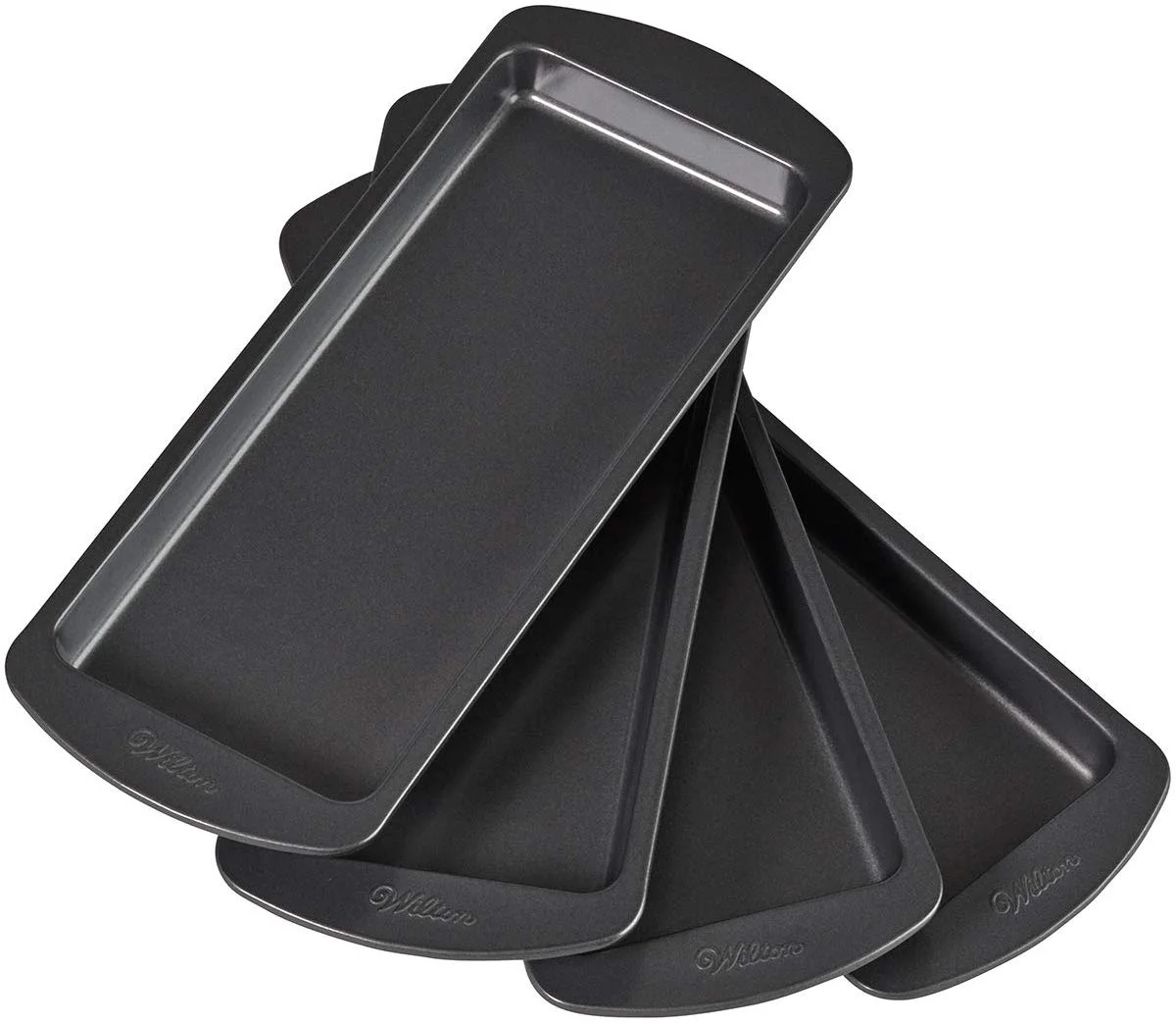 4-PIECE WILTON EASY LAYERS 10"X4" LOAF CAKE PAN SET FOR $8.51