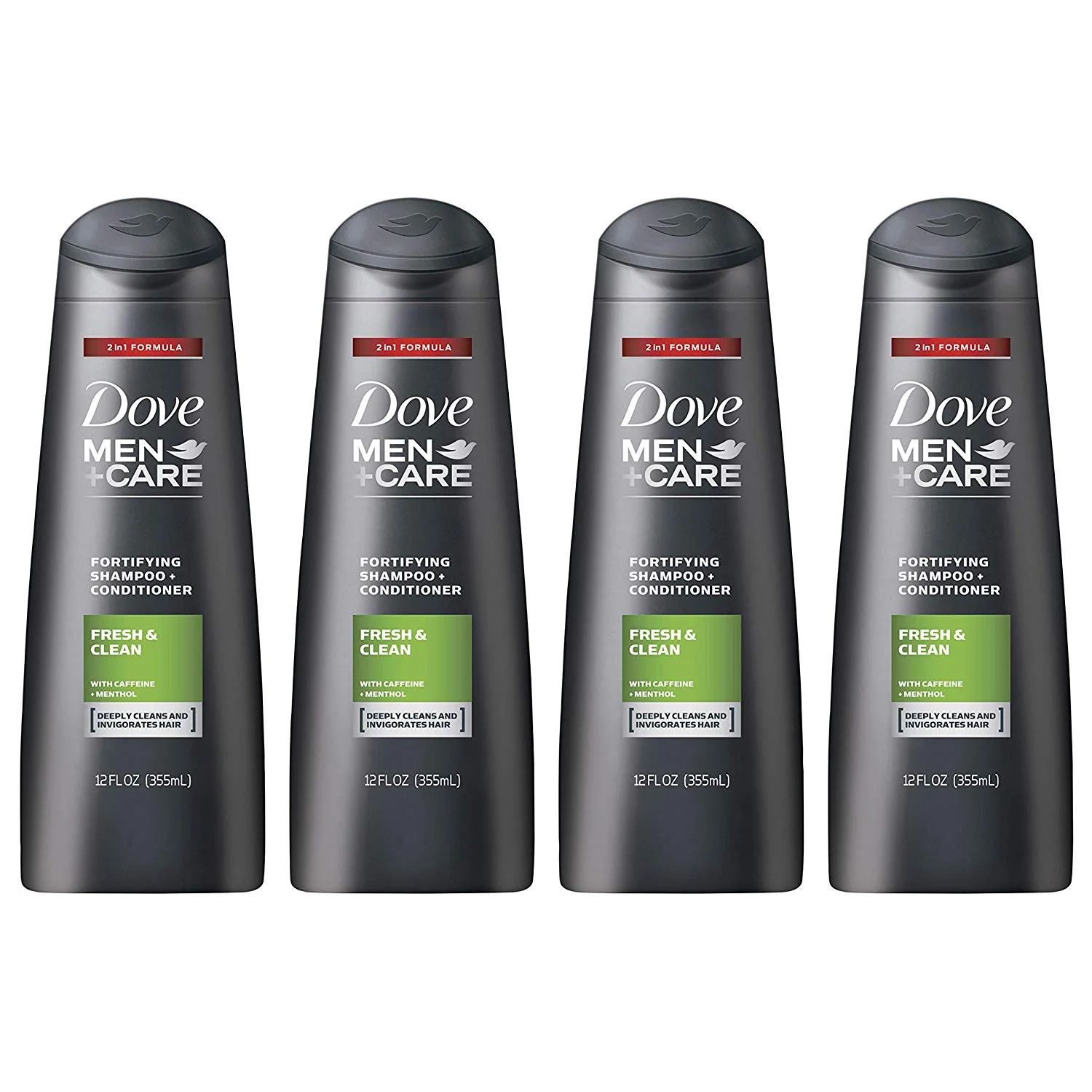 PACK OF 4 - DOVE MEN+CARE 2-IN-1 SHAMPOO AND CONDITIONER, FRESH AND CLEAN FOR $9.01