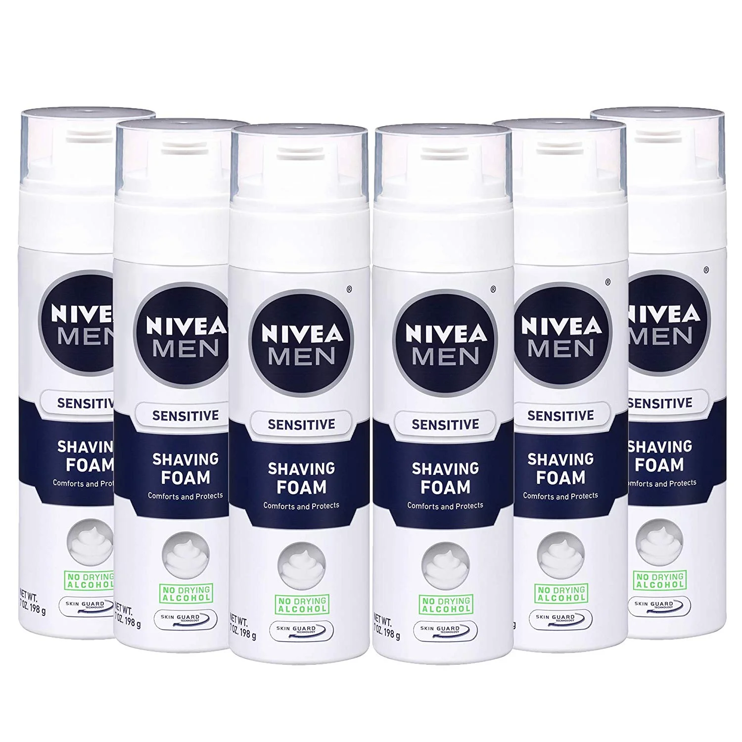 PACK OF 6 - NIVEA MEN SENSITIVE SHAVING FOAM FOR $8.50
