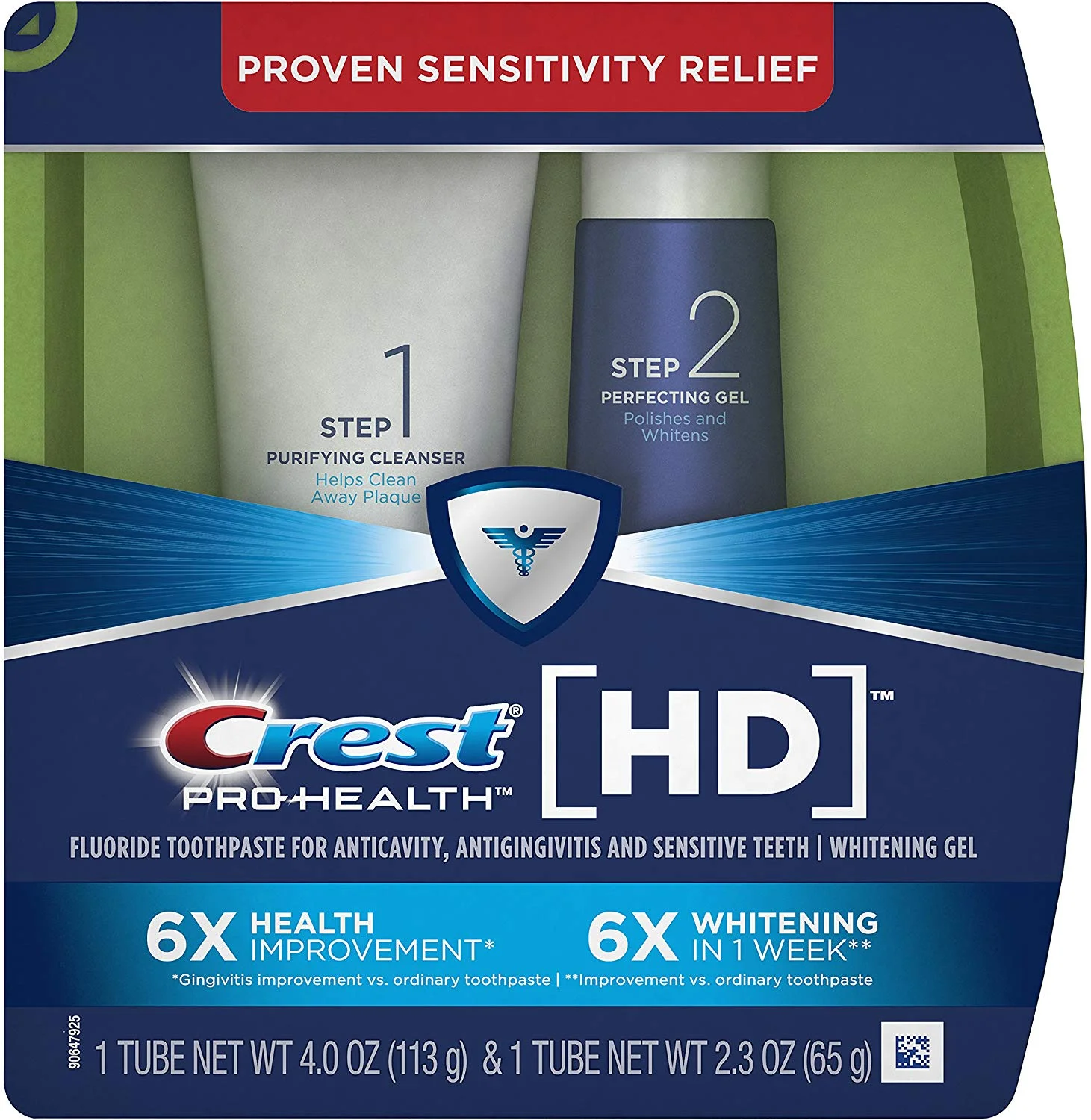 CREST PRO-HEALTH HD TOOTHPASTE, TEETH WHITENING AND HEALTHIER MOUTH VIA DAILY TWO-STEP SYSTEM FOR $9.98