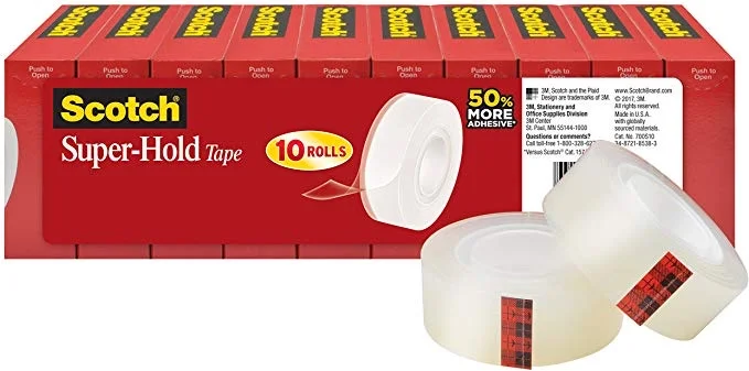 PACK OF 10 ROLLS - SCOTCH BRAND SUPER-HOLD TAPE FOR $13.73