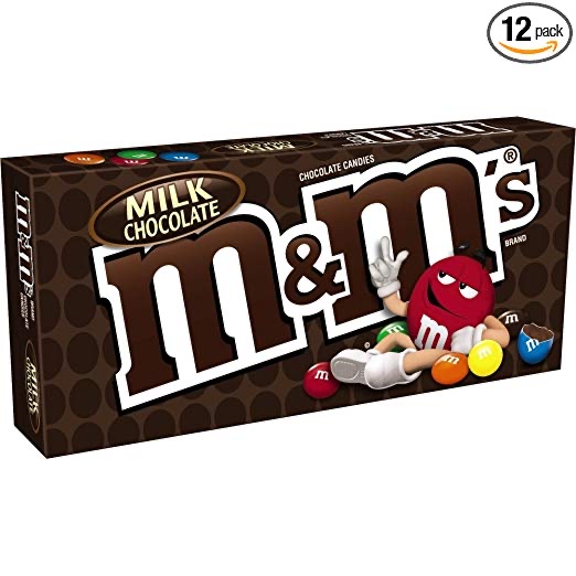 12 PACK - M&amp;M’S MOVIE THEATER BOX FOR $11.88