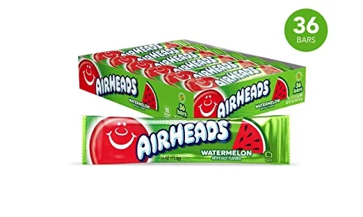 PACK OF 36 - AIRHEADS FULL SIZE INDIVIDUALLY WRAPPED CANDY FOR $6.23