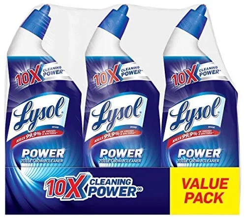 3 PACK - LYSOL POWER TOILET BOWL CLEANER FOR $4.72