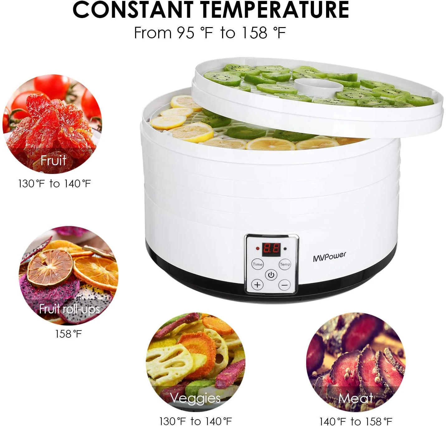 ELECTRIC FOOD DRYER WITH DIGITAL TEMPERATURE CONTROLLER FOR $24.99