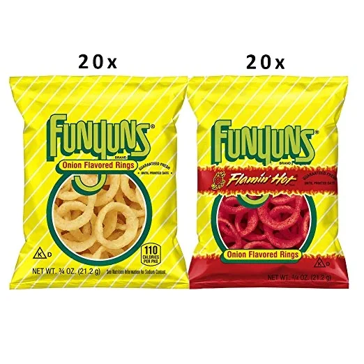 40 SNACK BAGS - FUNYUNS VARIETY PACK FOR $12.34