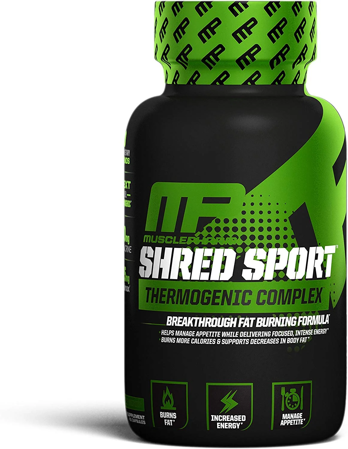 BOTTLE OF 60 PILLS - MUSCLEPHARM SHRED SPORT THERMOGENIC FAT BURNER WEIGHT LOSS SUPPLEMENT FOR $4.73