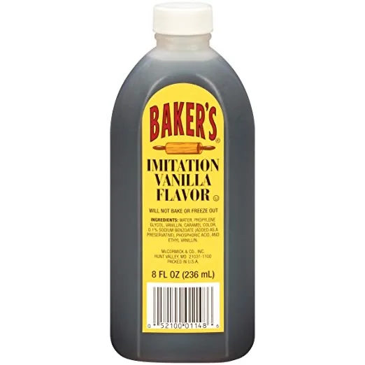 BAKER’S IMITATION VANILLA FLAVOR, 8 FL OZ FOR $0.93
