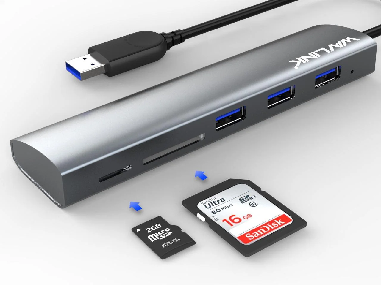 3 PORTS USB 3.0 HUB WITH SD / MICRO SD CARD READER COMBO FOR $9.99