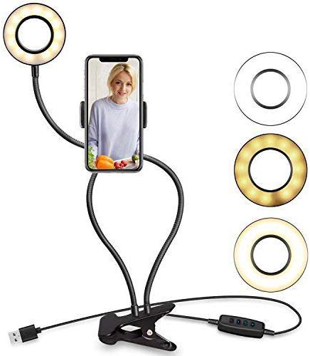 SELFIE RING LIGHT WITH PHONE HOLDER STAND FOR LIVE STREAMING FOR $10.80