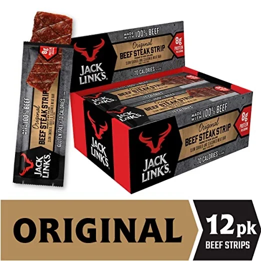 12 PACK - JACK LINK’S ORIGINAL BEEF STRIPS FOR $12.92