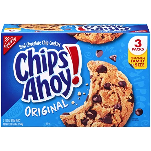 3 FAMILY SIZE PACKS - CHIPS AHOY! ORIGINAL CHOCOLATE CHIP COOKIES FOR $7.34
