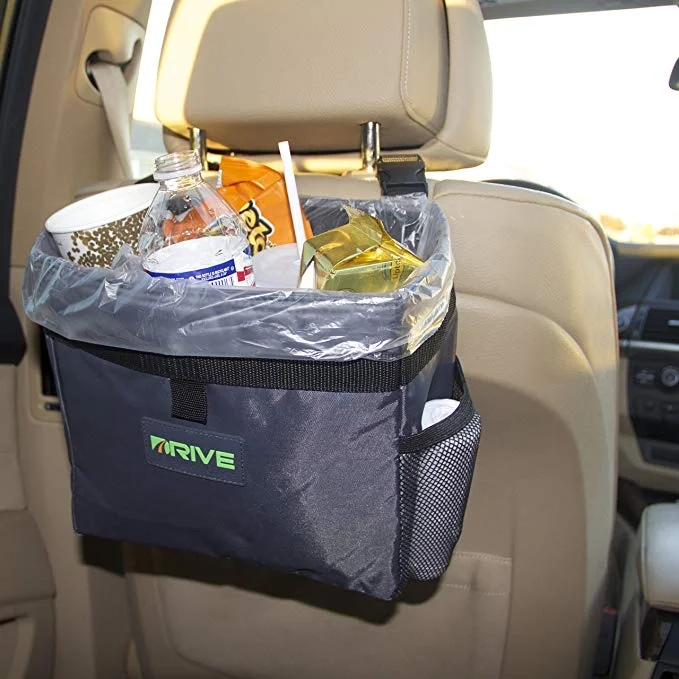 CAR GARBAGE BIN WITH LINERS FOR $11.72