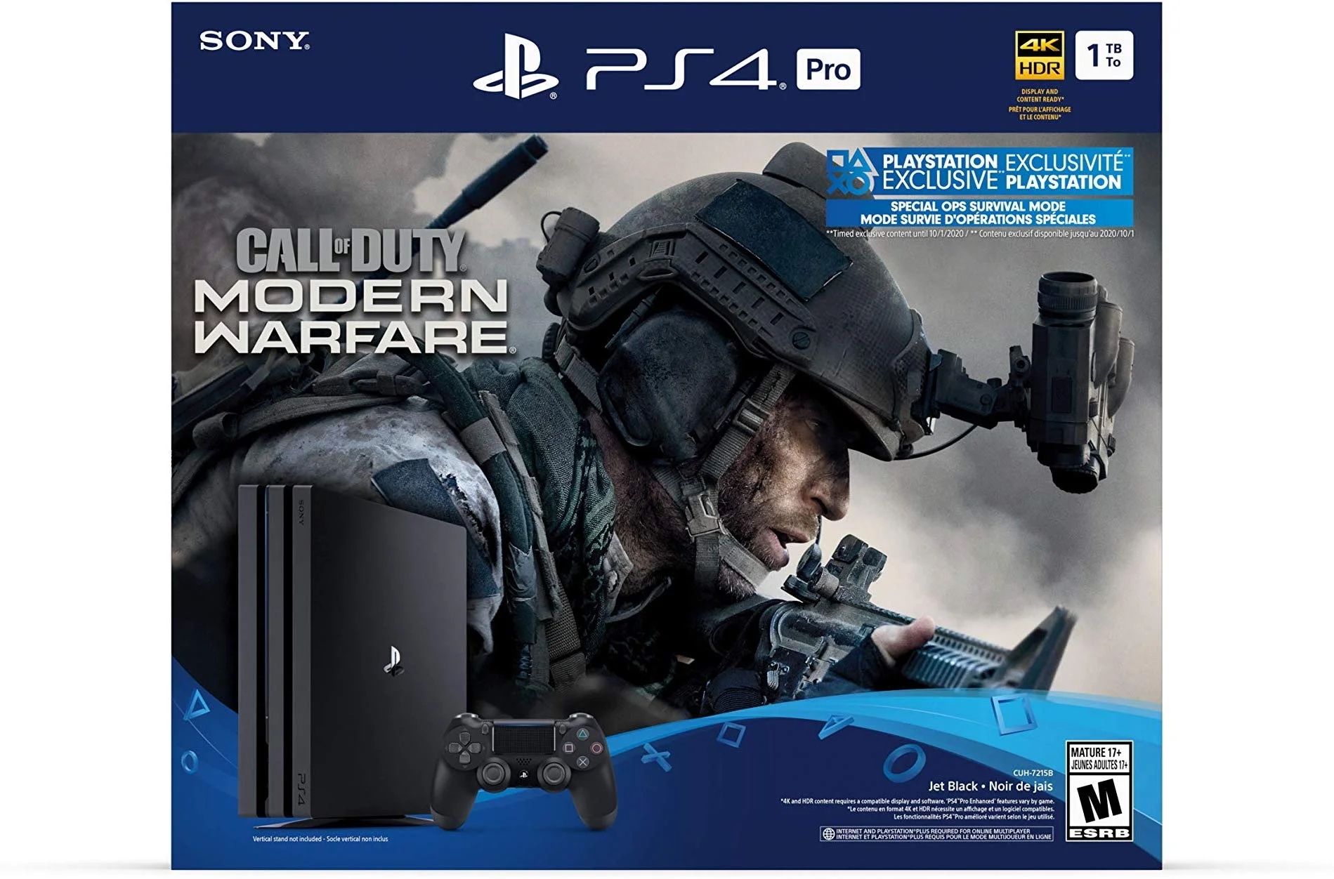 PLAYSTATION 4 PRO 1TB CONSOLE - CALL OF DUTY: MODERN WARFARE BUNDLE FOR $399.99