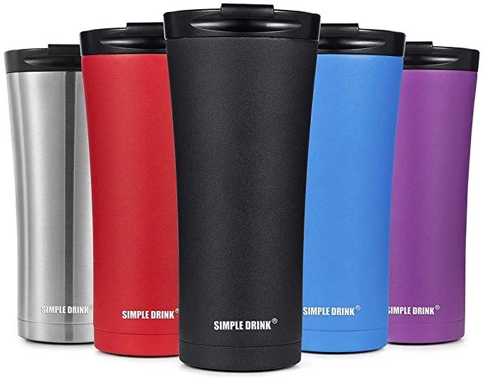 16OZ STAINLESS STEEL VACUUM INSULATED COFFEE TRAVEL MUG FOR $9.99