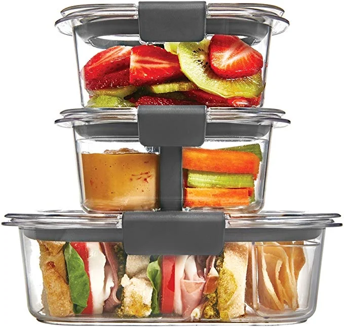 10-PIECE RUBBERMAID BRILLIANCE PLASTIC FOOD STORAGE CONTAINERS FOR $13.04