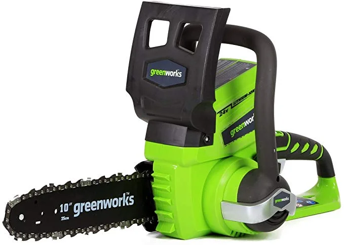 GREENWORKS 10-INCH CORDLESS CHAINSAW FOR $54.99