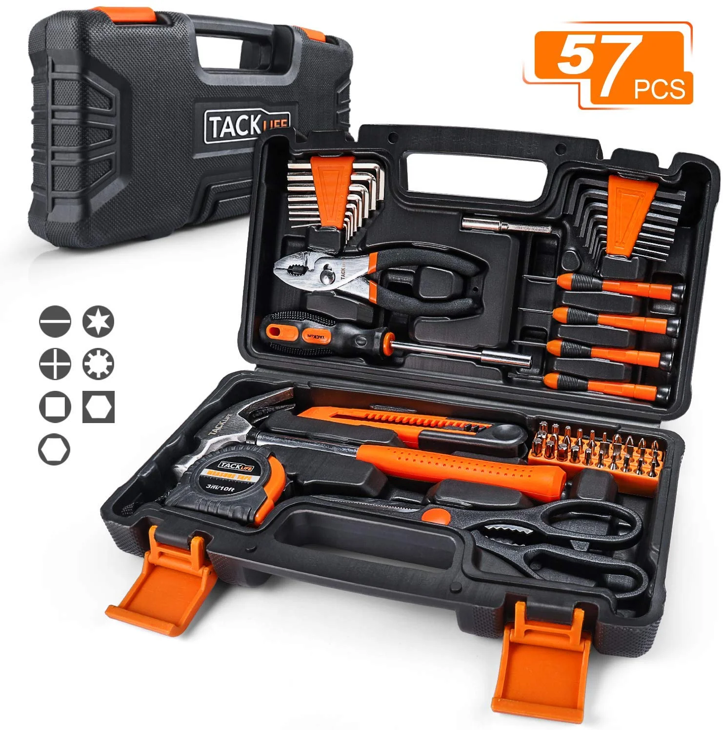 TACKLIFE 57-PIECE HOME TOOL KIT FOR $14.29